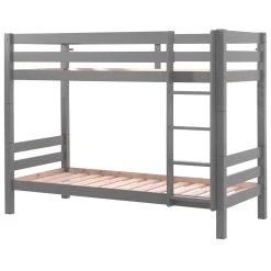 Lit Superposé Claire 160cm Avec Deux Tiroirs - Gris -Magasin De Meubles PISB1617 01 b977