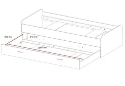 FMD Lit Banquette Gigogne Pedro - Chêne -Magasin De Meubles Pedro 4 Innenma 8bbc