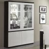 Vitrine Romina 4 Portes-noir/blanc Brillant
