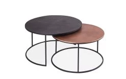 Table Basse Livv En Métal, Ensemble De 2 - Noir/bronze -Magasin De Meubles Rousseau 3952 salontafel table basse Livios 5 cde6