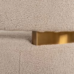 RICHMOND Fauteuil Pivotant Maxime En Tissu Teddy - Sable/or -Magasin De Meubles S4546 SAND FURRY 9 473f