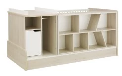 Lit Extensible Binno Avec Armoires - Pin Blanchi/blanc -Magasin De Meubles SACHA P0K 605 D 39ca