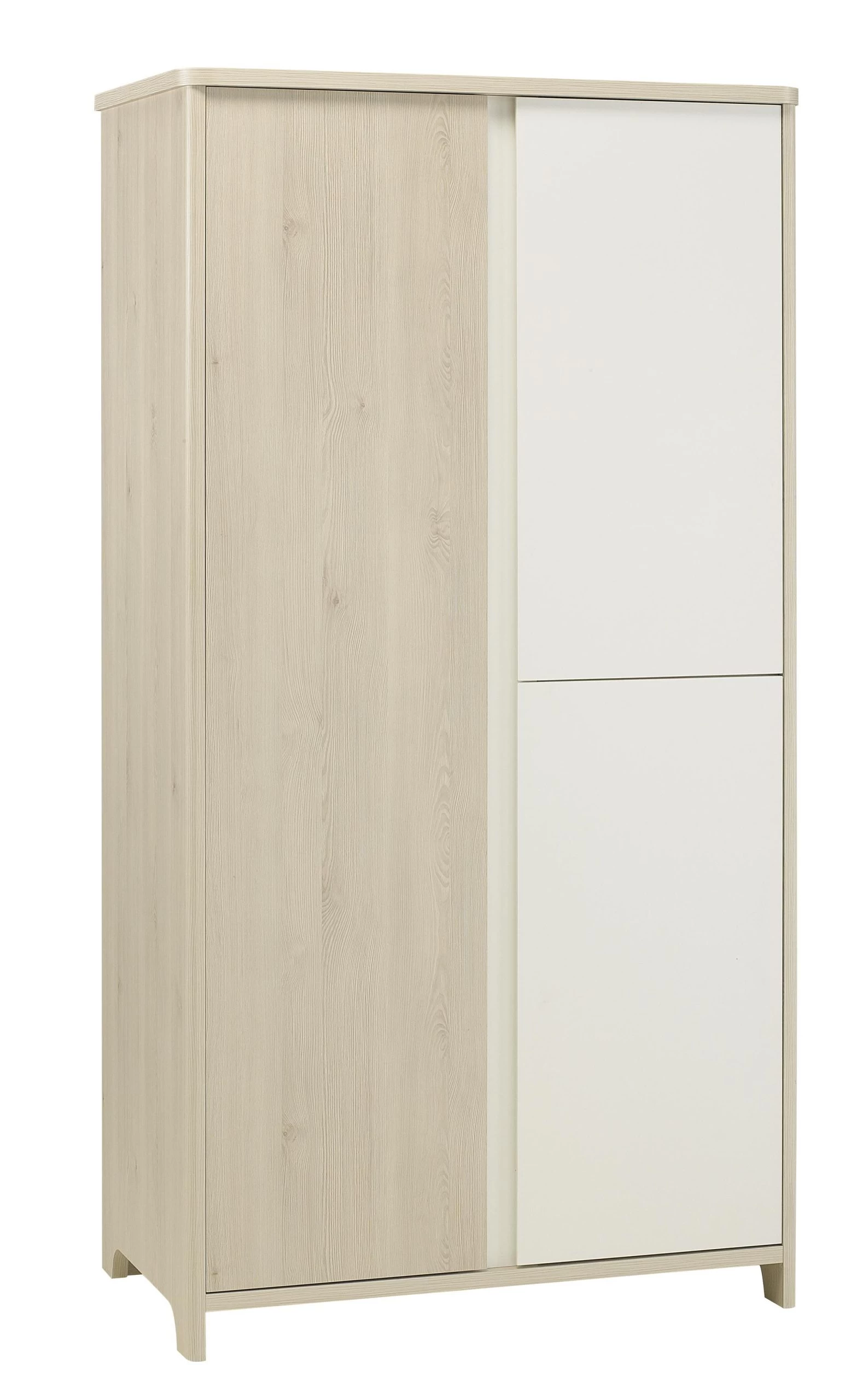 Armoire Binno 3 Portes - Pin Blanchi/blanc 3 Armoire Binno 3 Portes - Pin Blanchi/blanc – Image 3