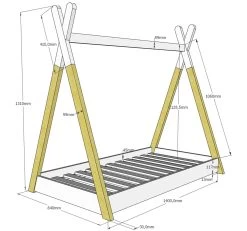 Lit Junior Tipi 70x140 9 Lit Junior Tipi 70x140 -Magasin De Meubles TIBE70 2 98bd