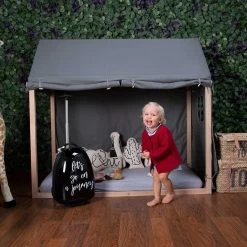 Childhome Toile Pour Cadre De Lit Maison 70x140 - Anthracite