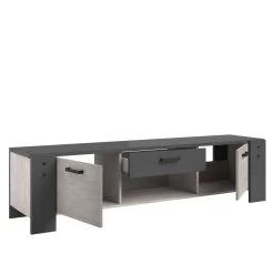 Meuble TV Vienna 180cm Industriel - Gris -Magasin De Meubles TRAVIS 0197 BAT2 OUV C 20200801002104 94f9