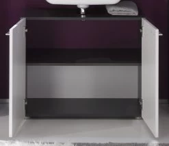 Meuble Lavabo Moderne En Graphite : Tetis - Facile à Assembler, Design Tendance -Magasin De Meubles Tetis BD 1330 301 03 frontal geoffnet 3a4e