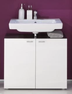 Meuble Lavabo Moderne En Graphite : Tetis - Facile à Assembler, Design Tendance -Magasin De Meubles Tetis BD 1330 301 03 frontal mit WB cb06