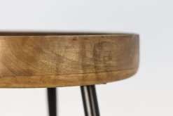 Table D'appoint Ventura ø40cm Bois De Manguier/fer - Naturel -Magasin De Meubles VENTURA40NA 8 2ede