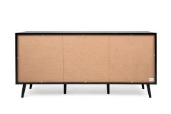 Bahut Daka 150cm 3 Portes - Noir/nature -Magasin De Meubles Vienna 51A Sideboard R ckseite 4d4d