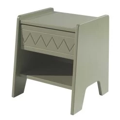 Table De Chevet Willemina 40x40x45cm Avec Tiroir - Vert Olive -Magasin De Meubles WYNA1193 02 a9b6