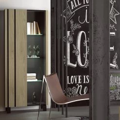 Vitrine Rufus 73cm à 1 Porte - Chêne