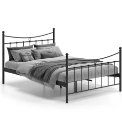 Lit Liza 140x200 Avec Sommier à Lattes - Noir -Magasin De Meubles vierkante foto wit1 4080